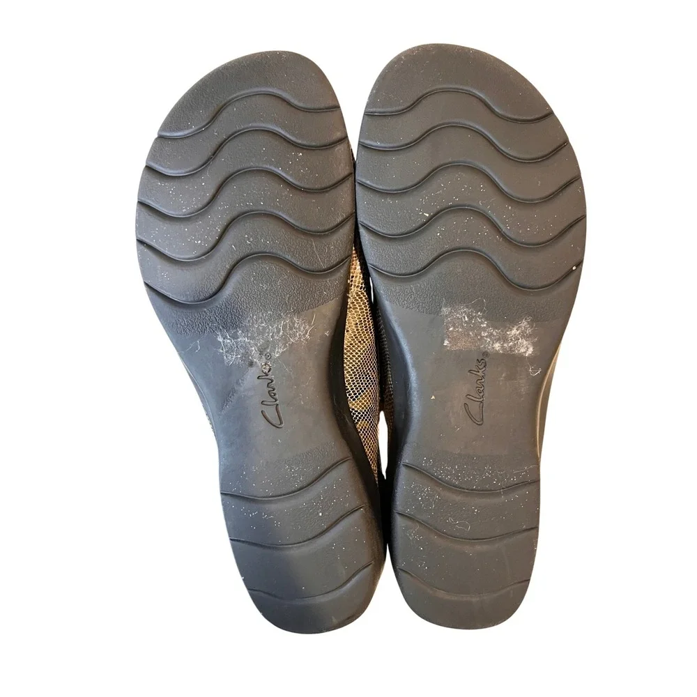 Clarks‎ Collection Women Snakeskin Loafer Flats Comfort Shoes